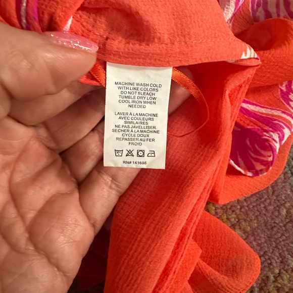 Ramy Brook Coral Floral Tiered Mini Skirt | Smocked Waist | Resort Ready - Picture 4 of 5